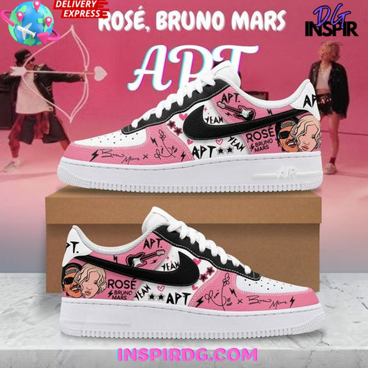Ideafootwear Bruno Mars x Rosé Air Low-Top Sneakers Shoes For Men And Women 1