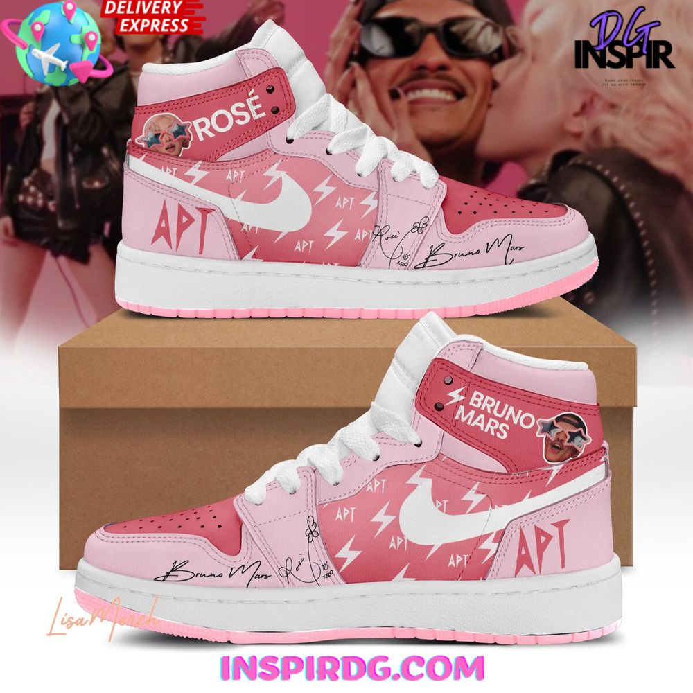Ideafootwear Bruno Mars x Rose APT AJ1 High Sneakers Shoes For Men And Women 1