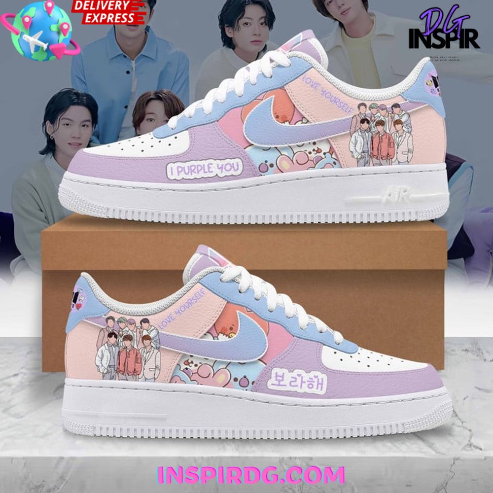Ideafootwear BTS ARMY Air Low-Top Sneakers Shoes For Men And Women 1