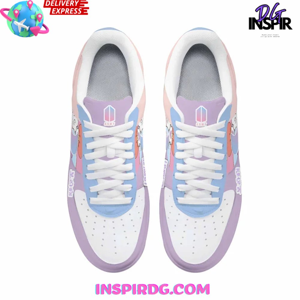Ideafootwear BTS ARMY Air Low-Top Sneakers Shoes For Men And Women 1