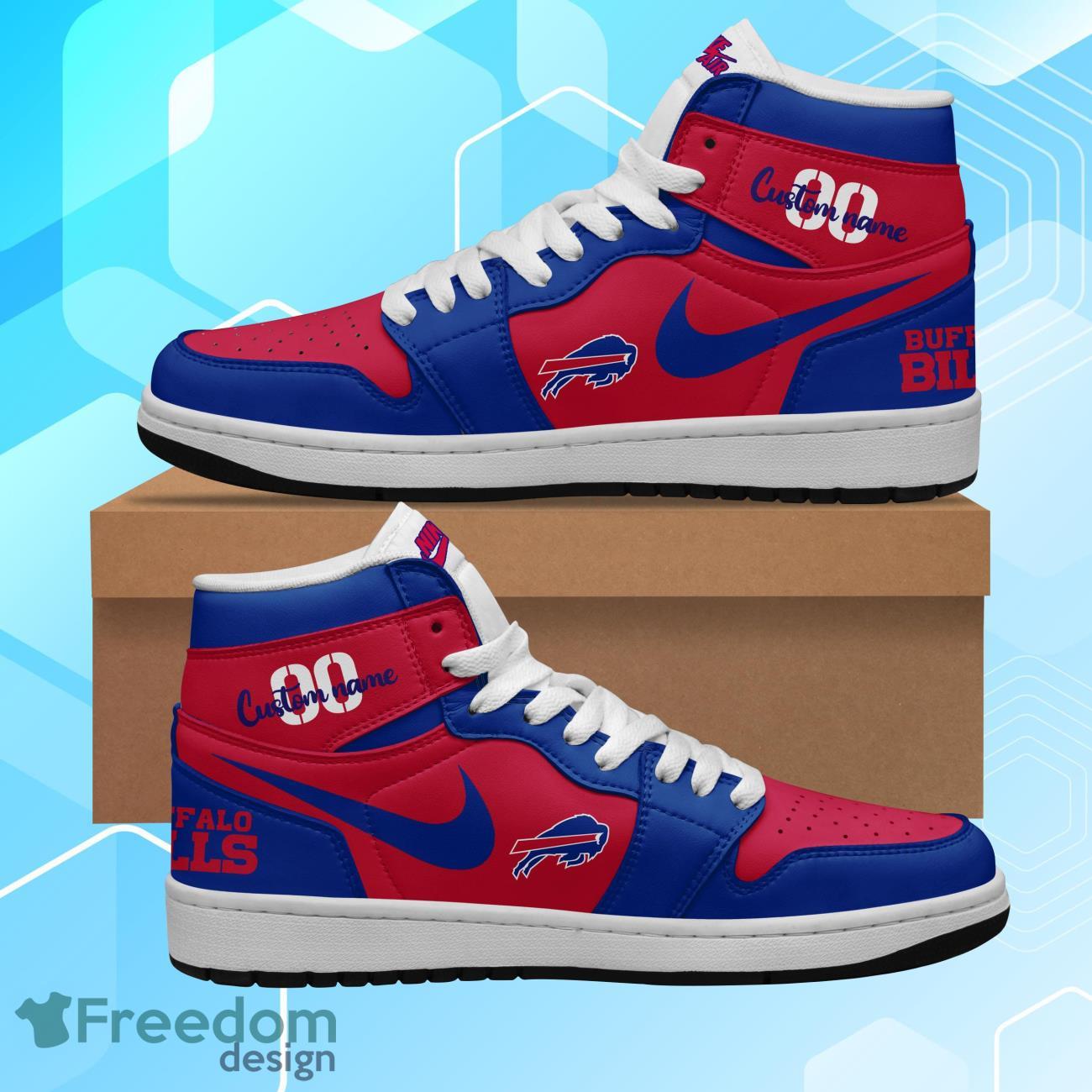 Ideafootwear Buffalo Bills AJ1 High Sneakers Shoes For Men And Women 1