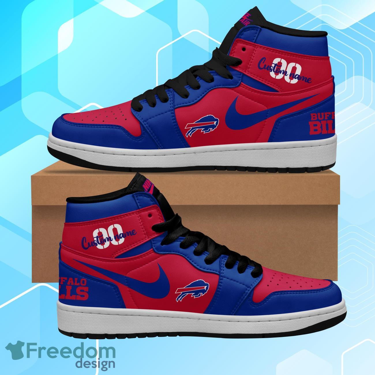 Ideafootwear Buffalo Bills AJ1 High Sneakers Shoes For Men And Women 2