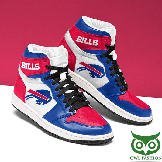 Ideafootwear Buffalo Bills AJ1 High Sneakers Shoes For Men And Women 13