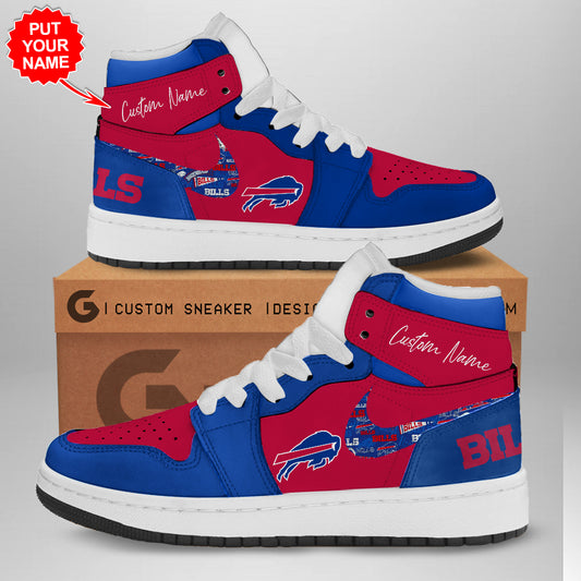 Ideafootwear Buffalo Bills AJ1 High Sneakers Shoes For Men And Women 3