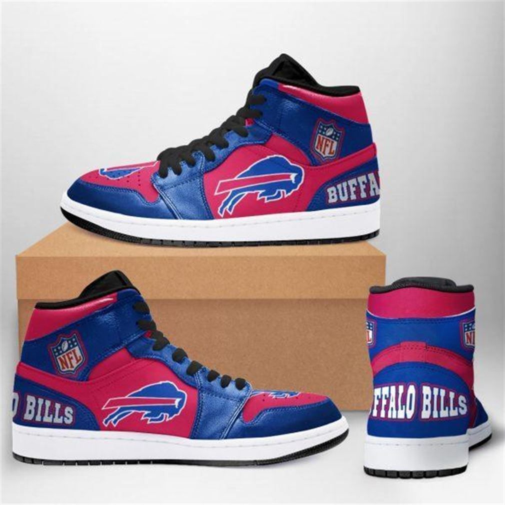 Ideafootwear Buffalo Bills NFL AJ1 High Sneakers Shoes For Men And Women 12