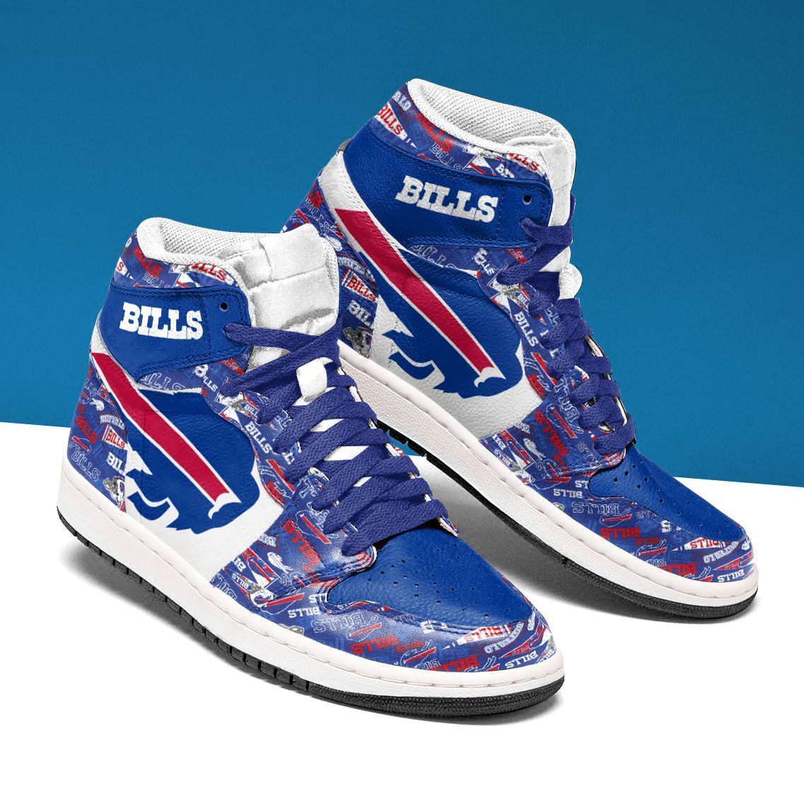 Ideafootwear Buffalo Bills NFL AJ1 High Sneakers Shoes For Men And Women 1