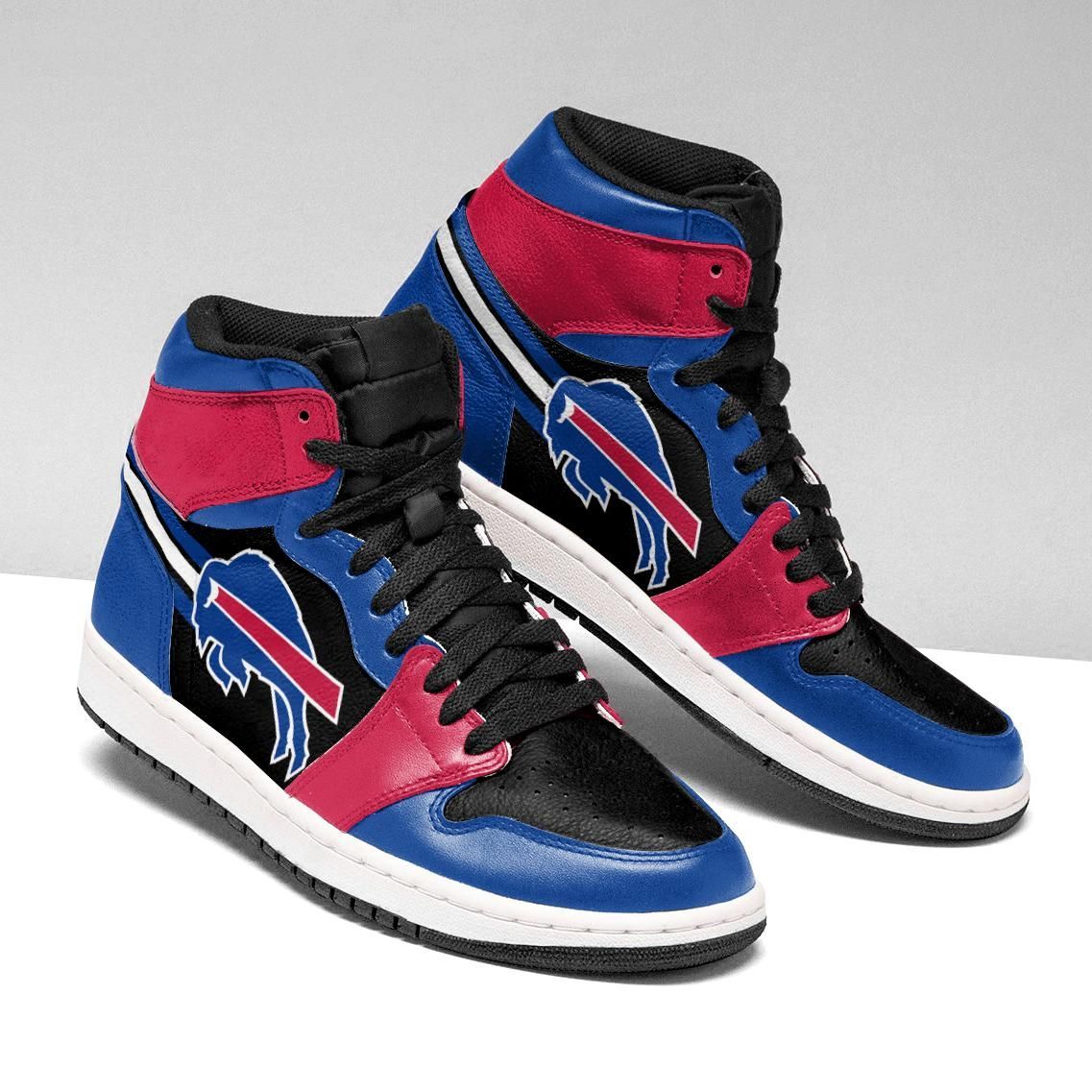 Ideafootwear Buffalo Bills NFL AJ1 High Sneakers Shoes For Men And Women 4