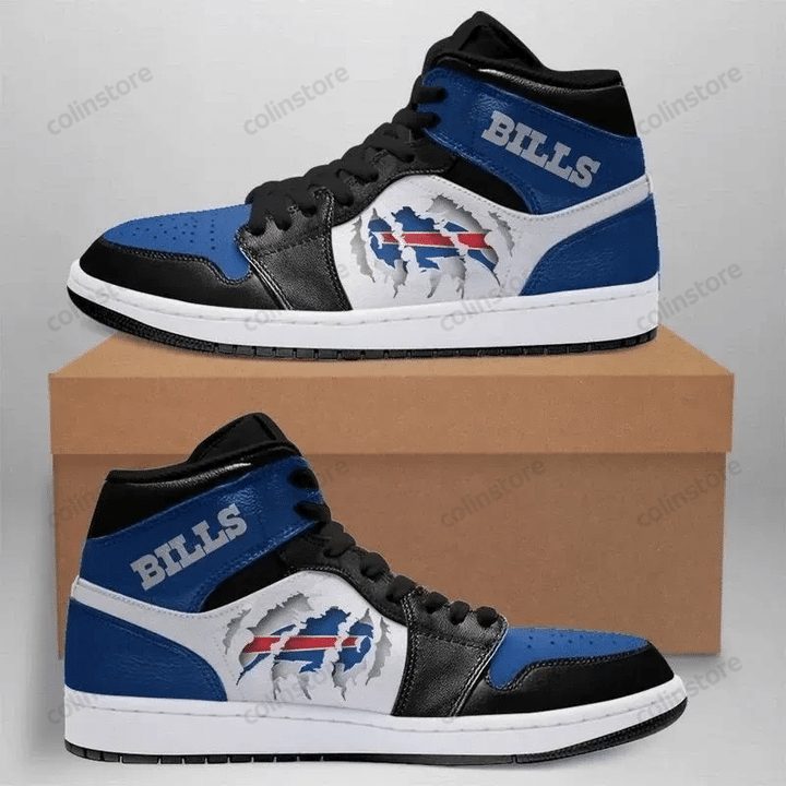 Ideafootwear Buffalo Bills NFL AJ1 High Sneakers Shoes For Men And Women 15