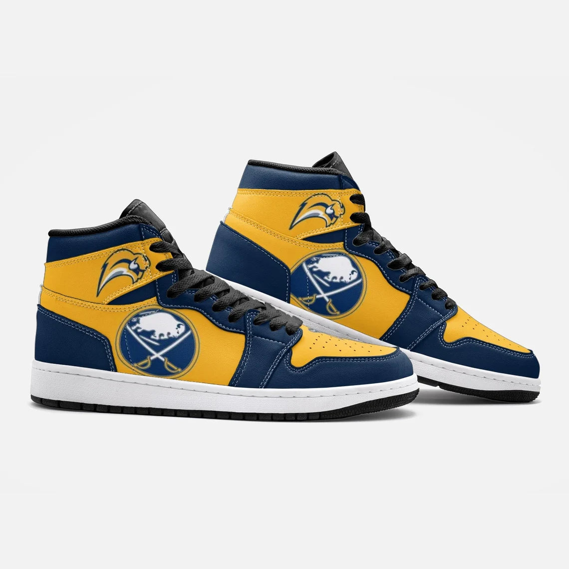 Ideafootwear Buffalo Sabres AJ1 High Sneakers Shoes For Men And Women 7