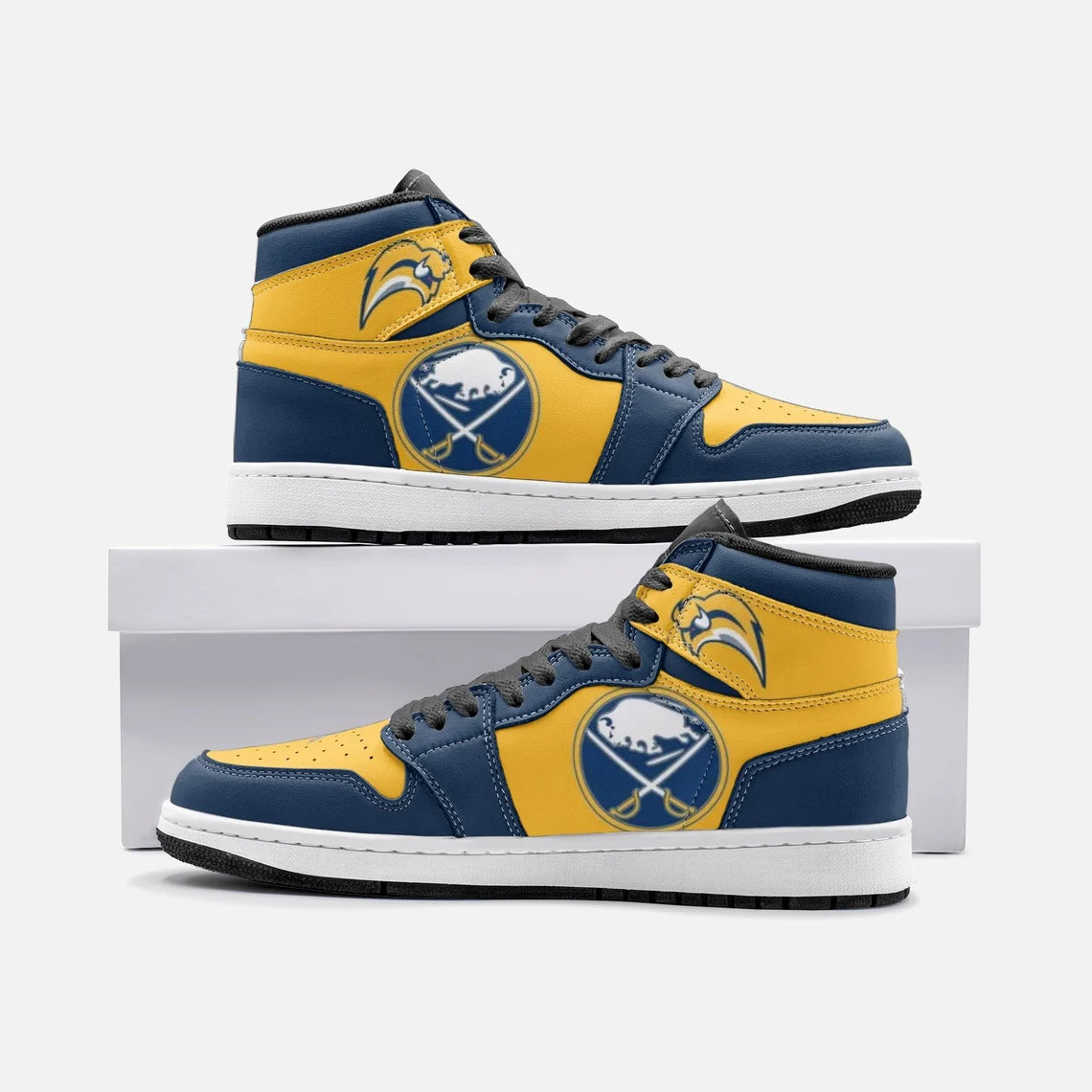 Ideafootwear Buffalo Sabres AJ1 High Sneakers Shoes For Men And Women 7