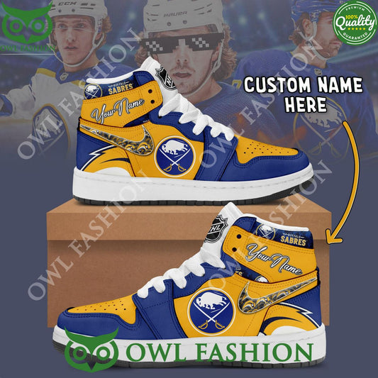 Ideafootwear Buffalo Sabres AJ1 High Sneakers Shoes For Men And Women 8