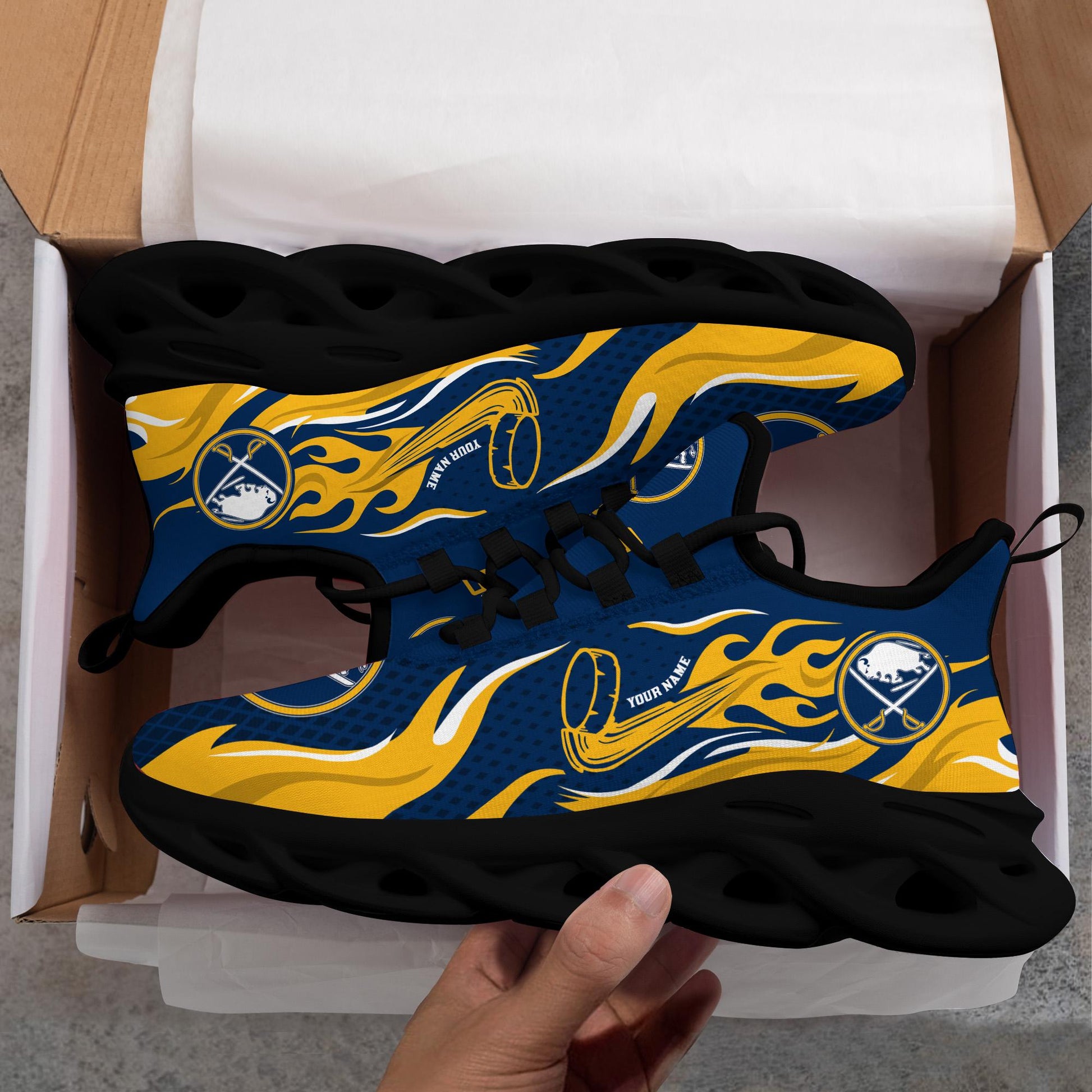 Ideafootwear Buffalo Sabres Max Soul Shoes Sneakers For Men And Women 3