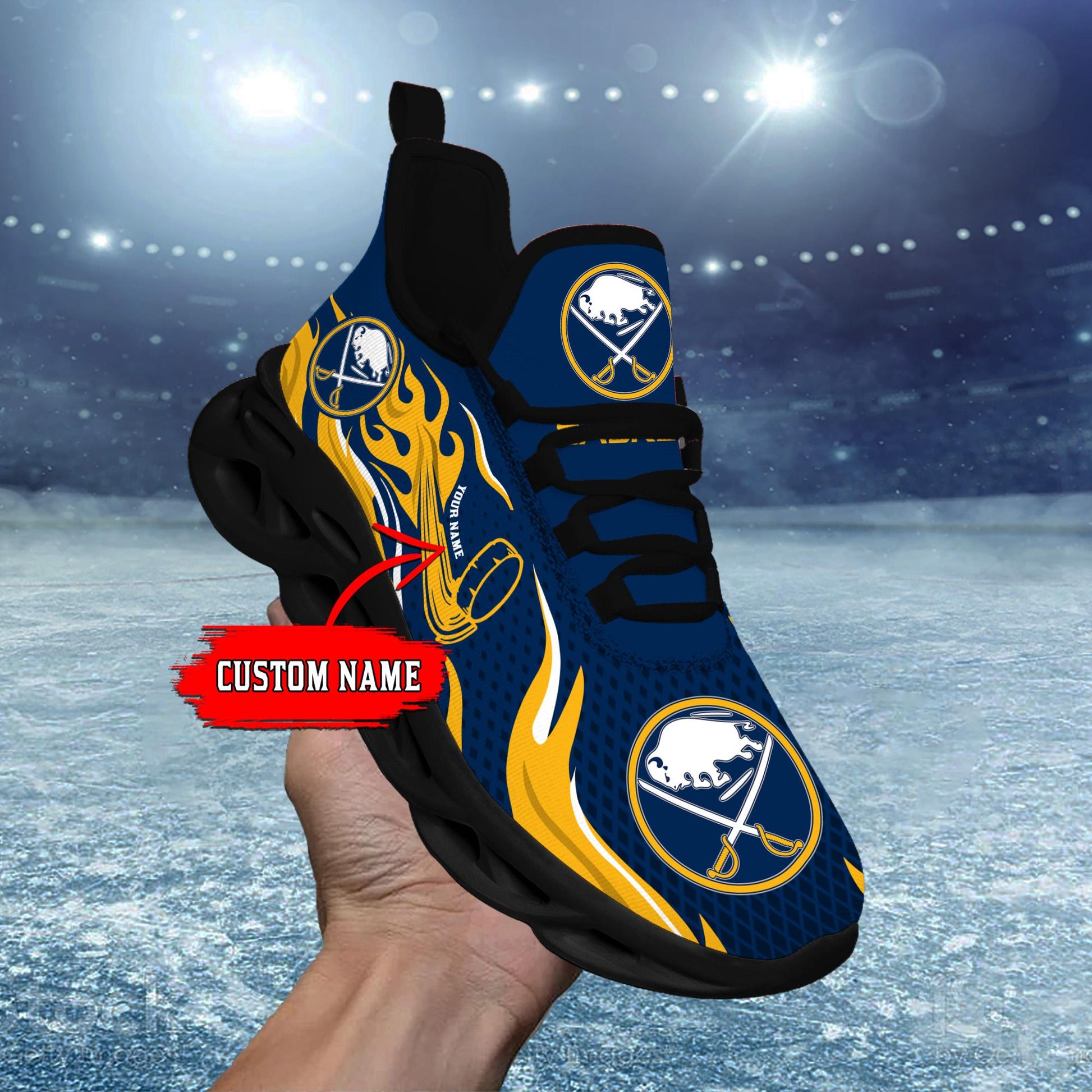 Ideafootwear Buffalo Sabres Max Soul Shoes Sneakers For Men And Women 3