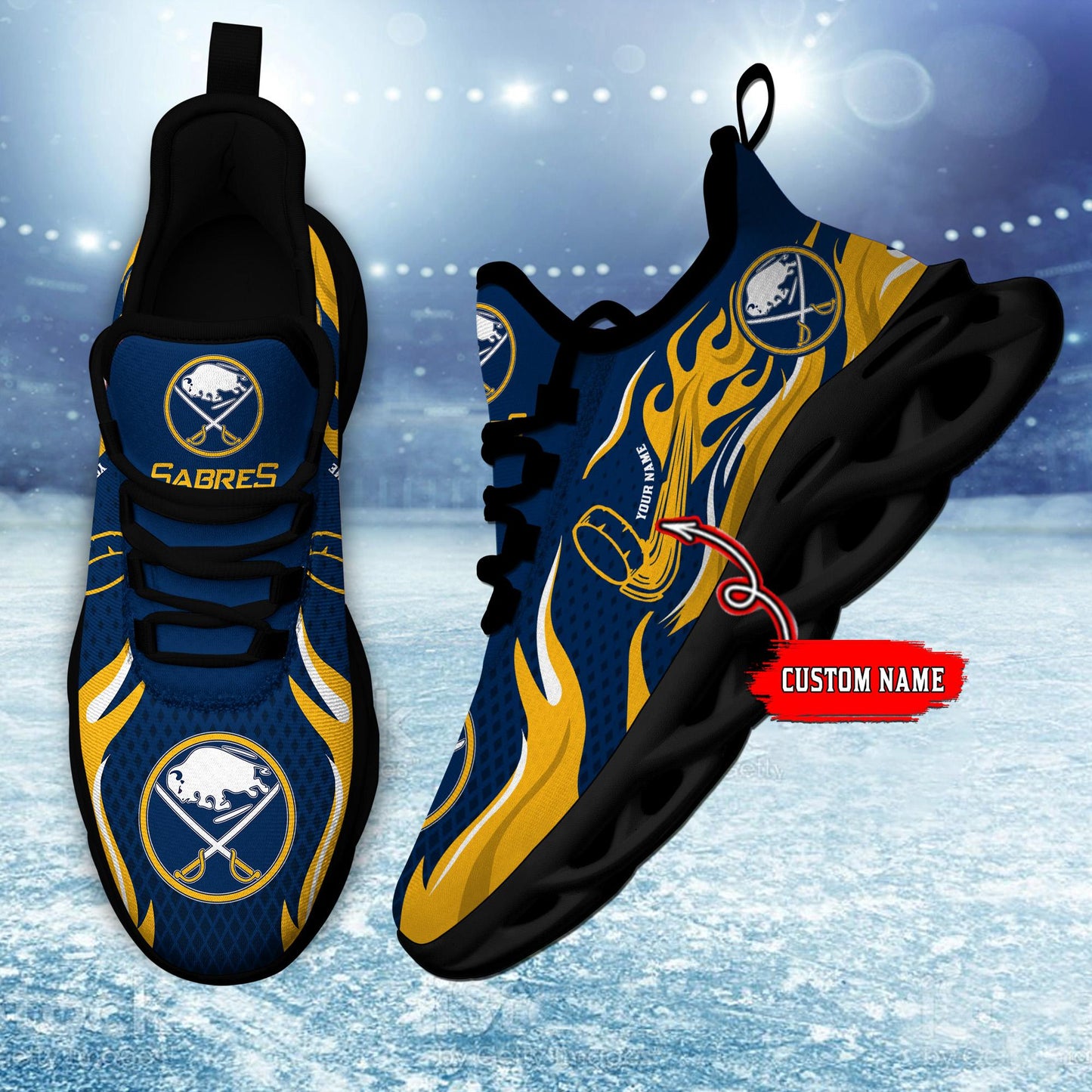 Ideafootwear Buffalo Sabres Max Soul Shoes Sneakers For Men And Women 3