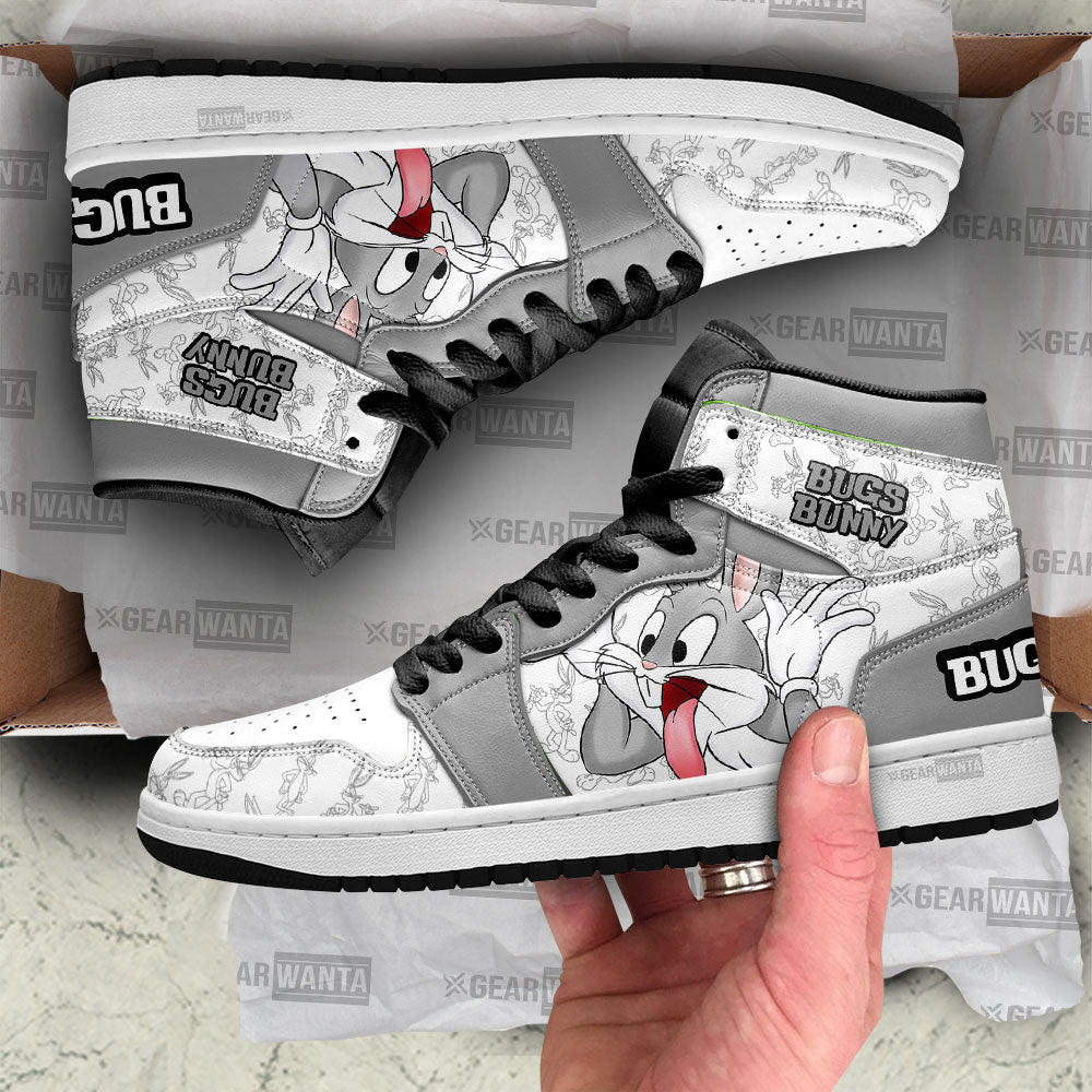 Ideafootwear Bugs Bunny AJ1 High Sneakers Shoes For Men And Women 1