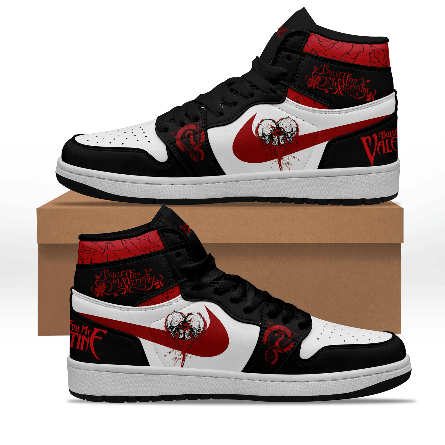 Ideafootwear Bullet for My Valentine AJ1 High Sneakers Shoes For Men And Women 1