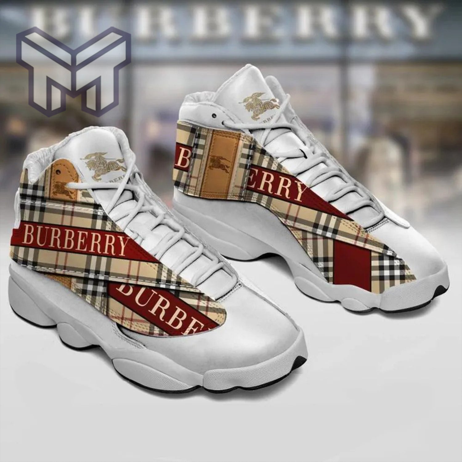 Ideafootwear Burberry AJ13 Sneakers Shoes For Men And Women 2