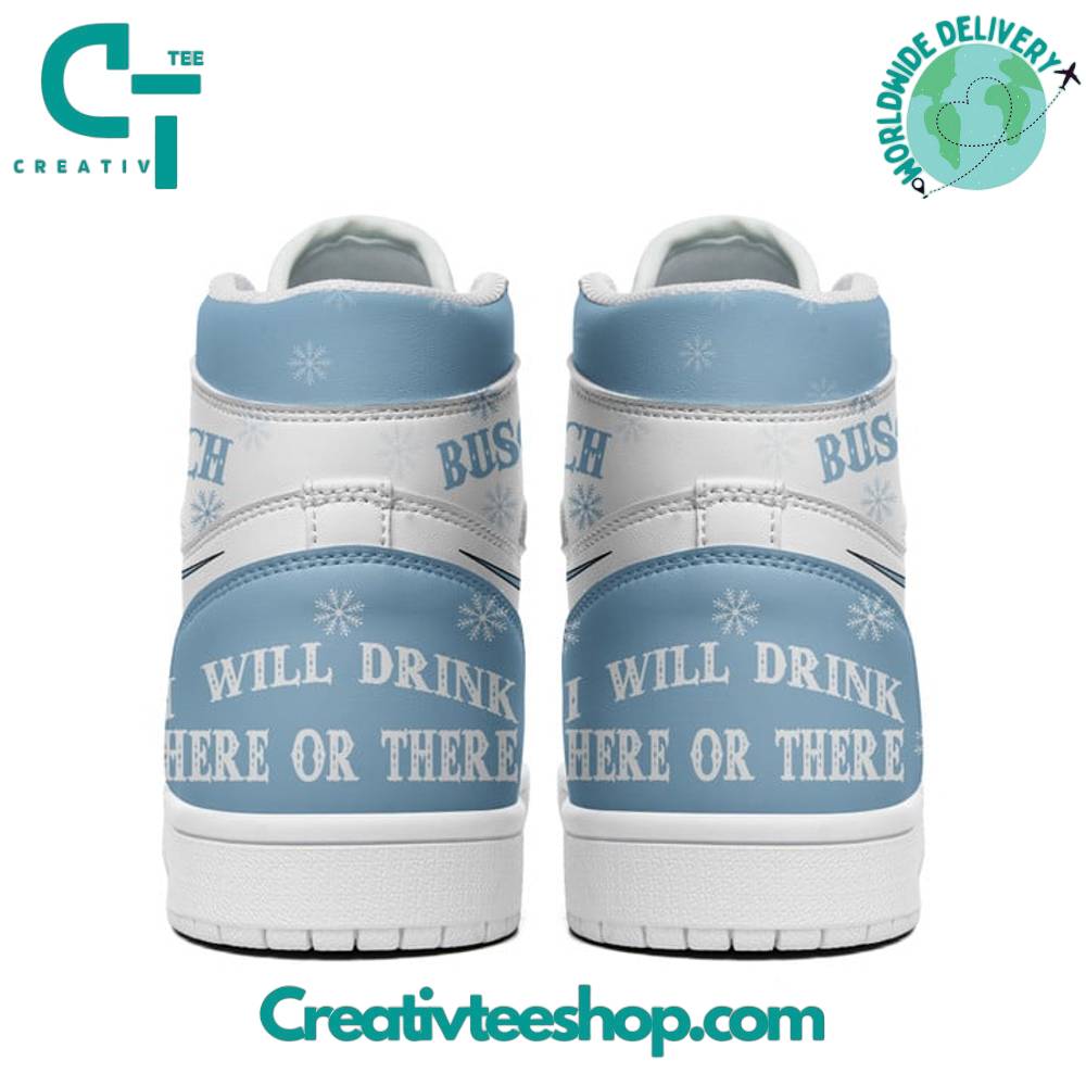 Ideafootwear Busch Beer AJ1 High Sneakers Shoes For Men And Women 1