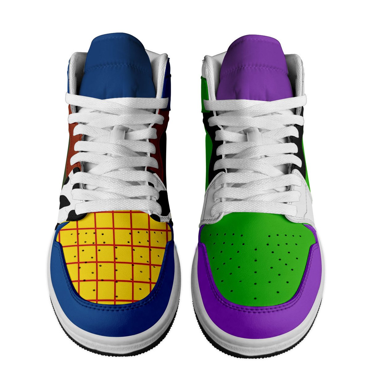 Ideafootwear Buzz Lightyear AJ1 High Sneakers Shoes For Men And Women 1