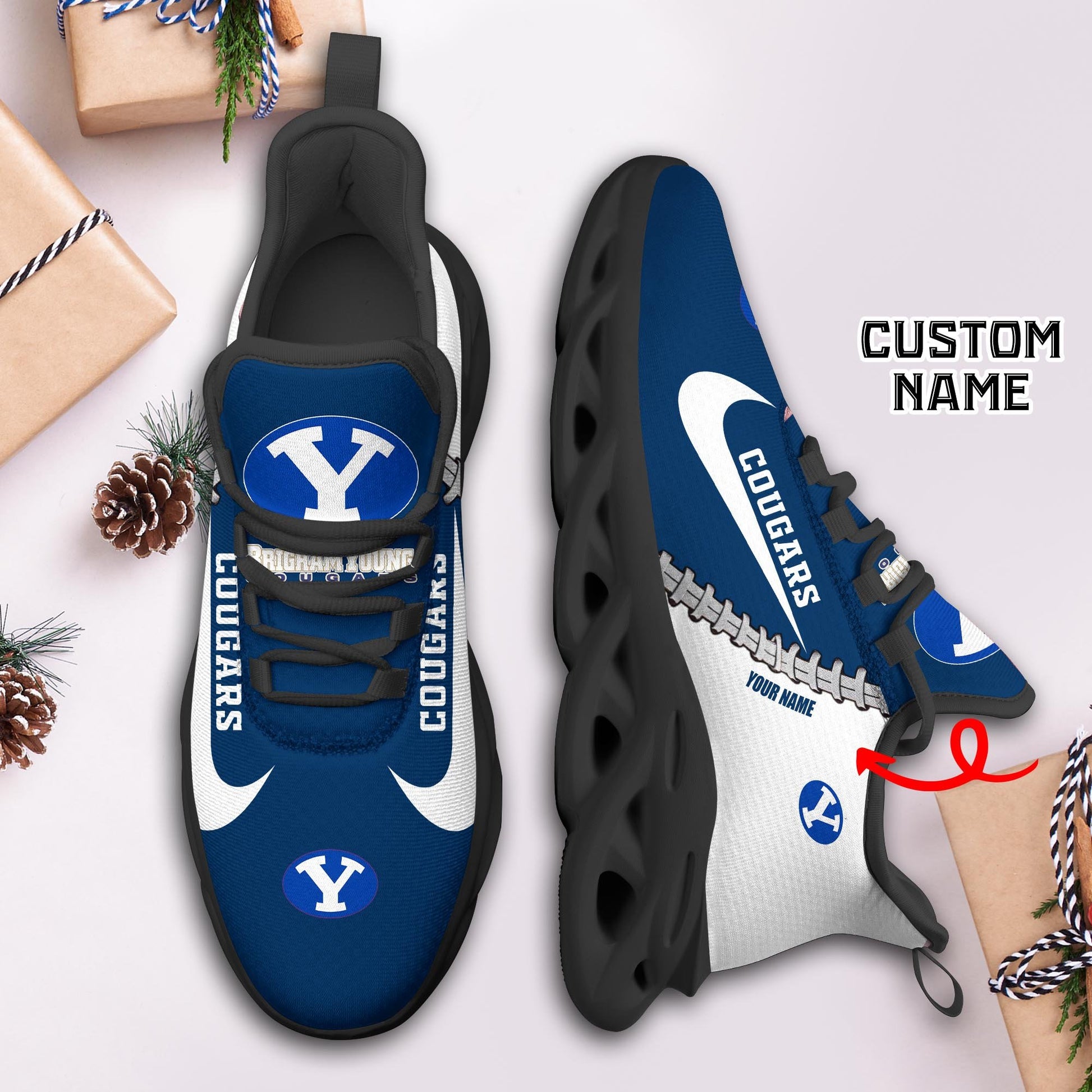 Ideafootwear BYU Cougars Max Soul Shoes Sneakers For Men And Women 1