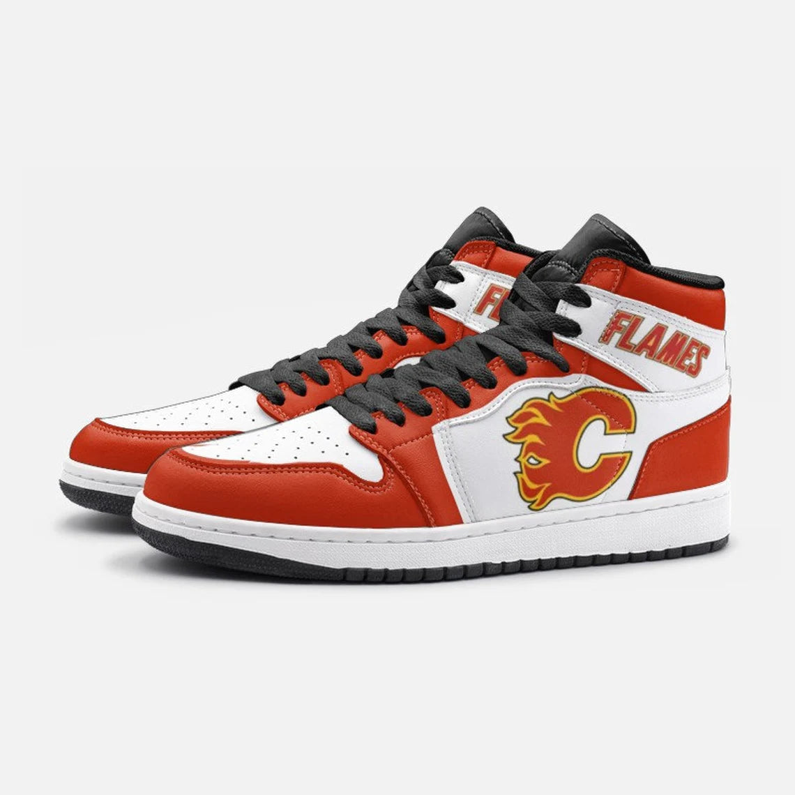 Ideafootwear Calgary Flames AJ1 High Sneakers Shoes For Men And Women 5
