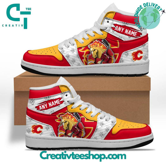 Ideafootwear Calgary Flames AJ1 High Sneakers Shoes For Men And Women 1