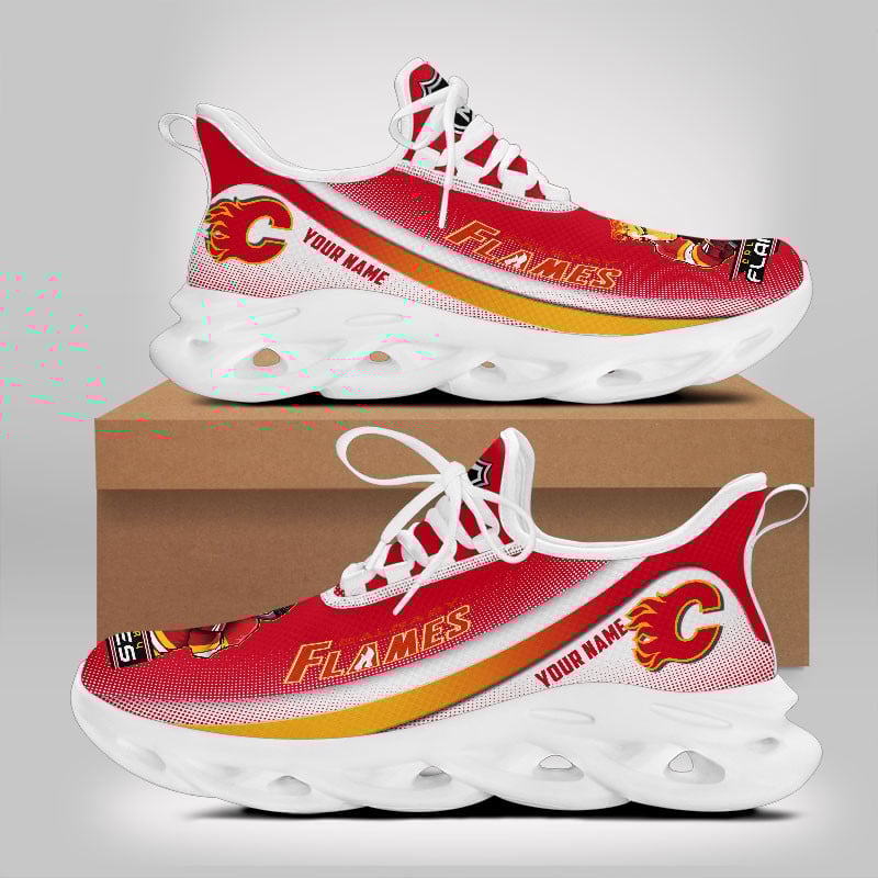 Ideafootwear Calgary Flames Max Soul Shoes Sneakers For Men And Women 2