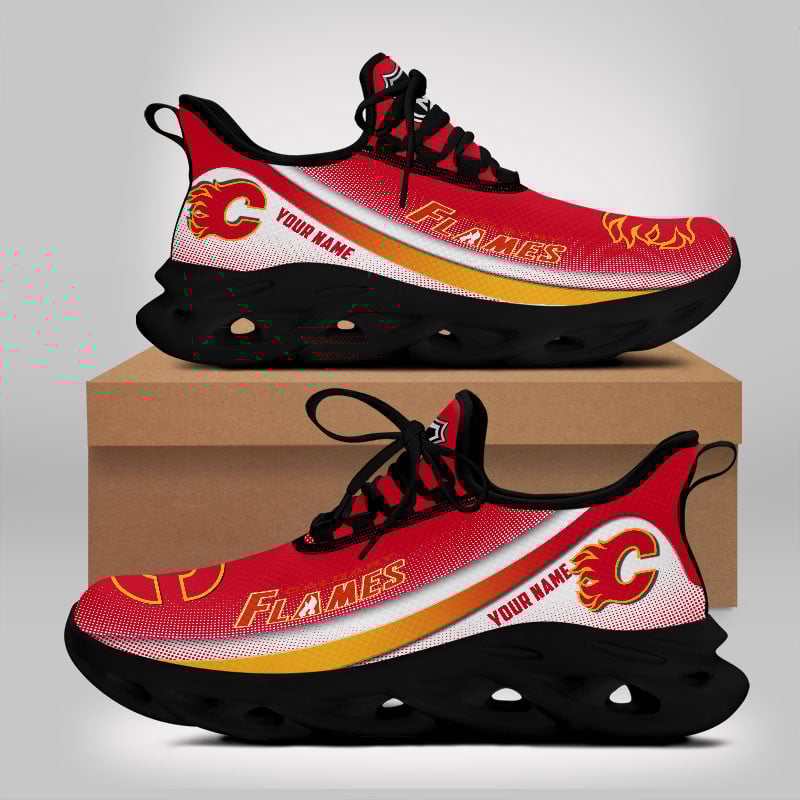 Ideafootwear Calgary Flames Max Soul Shoes Sneakers For Men And Women 1