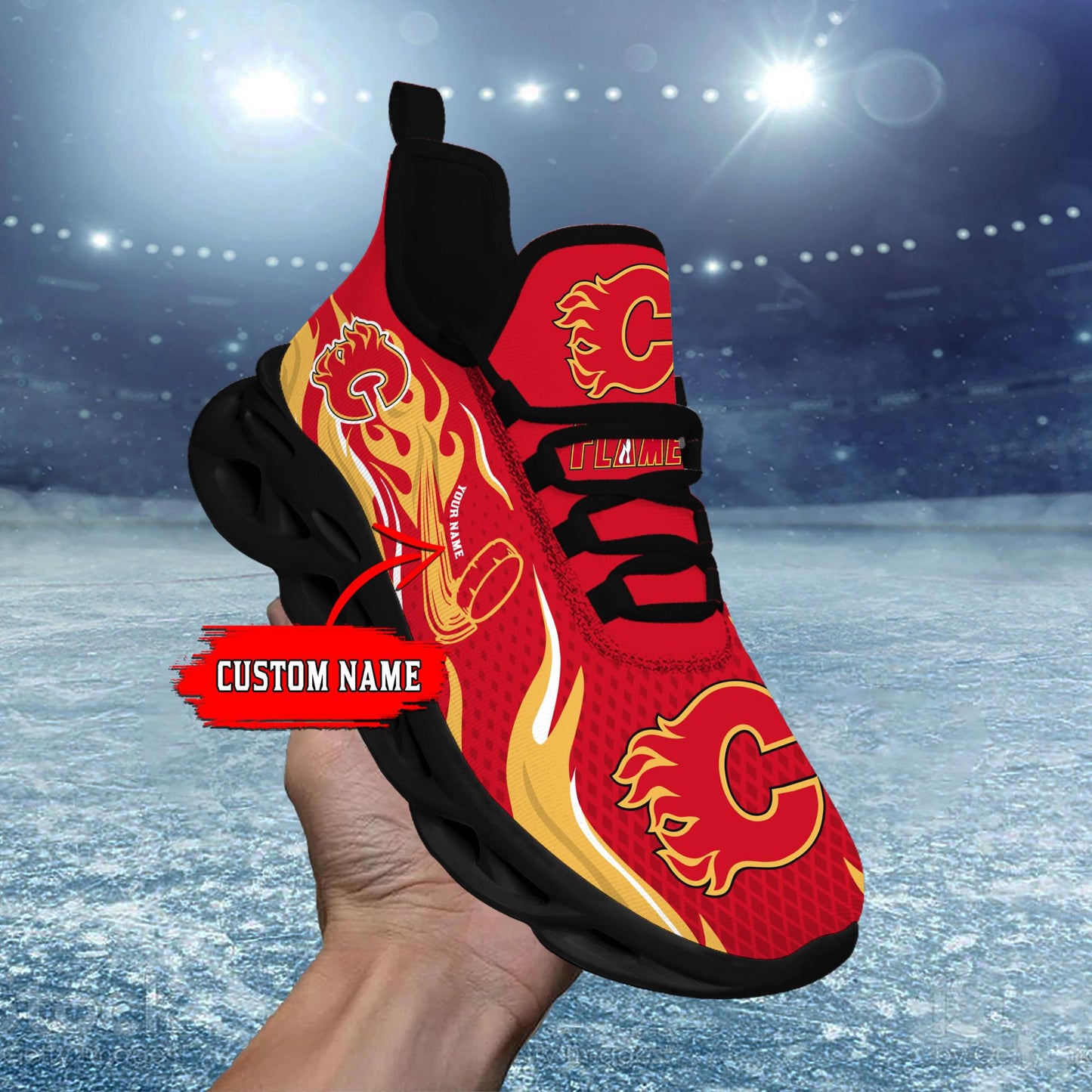 Ideafootwear Calgary Flames Max Soul Shoes Sneakers For Men And Women 3