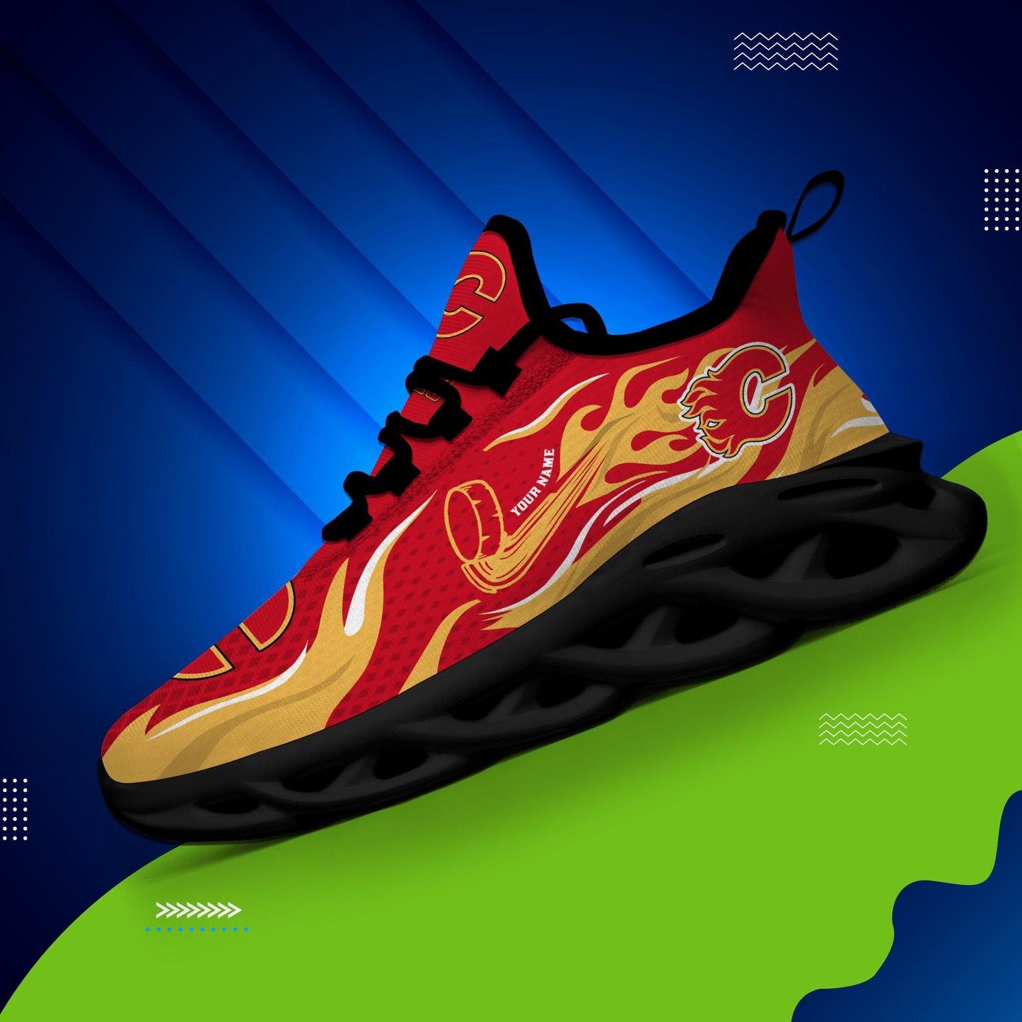 Ideafootwear Calgary Flames Max Soul Shoes Sneakers For Men And Women 3
