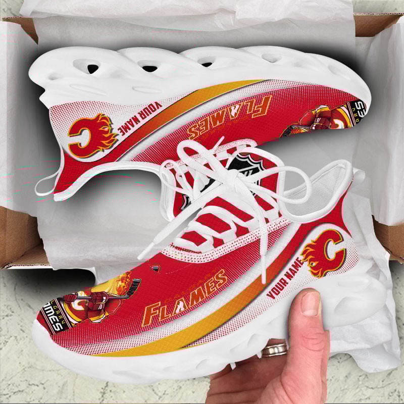 Ideafootwear Calgary Flames Max Soul Shoes Sneakers For Men And Women 2