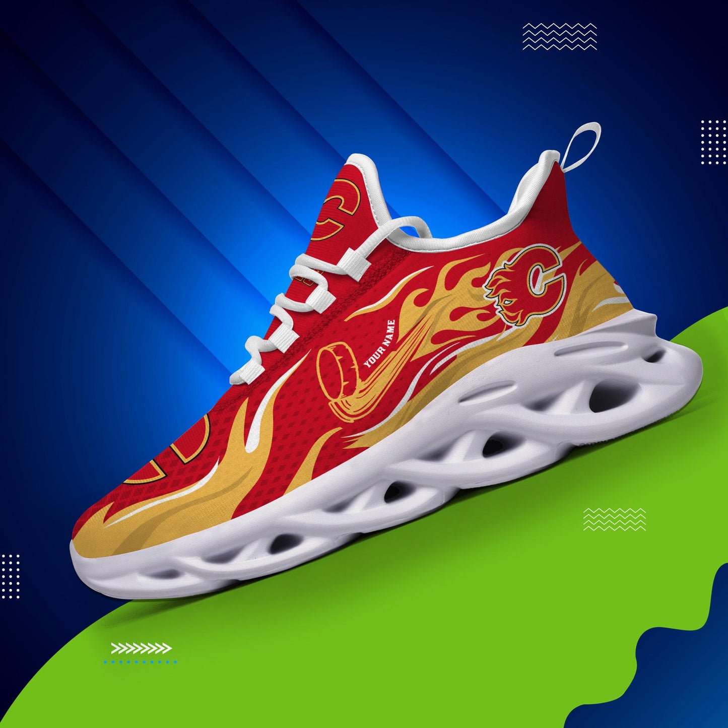 Ideafootwear Calgary Flames Max Soul Shoes Sneakers For Men And Women 3