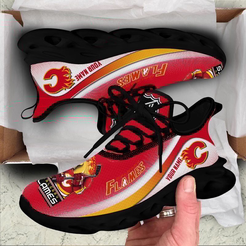 Ideafootwear Calgary Flames Max Soul Shoes Sneakers For Men And Women 2