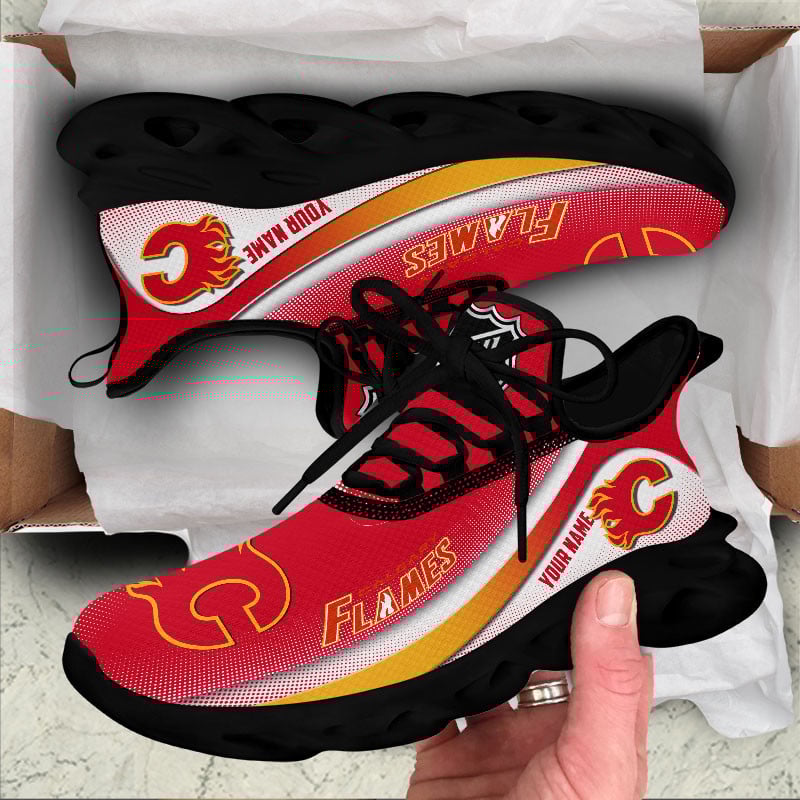 Ideafootwear Calgary Flames Max Soul Shoes Sneakers For Men And Women 1