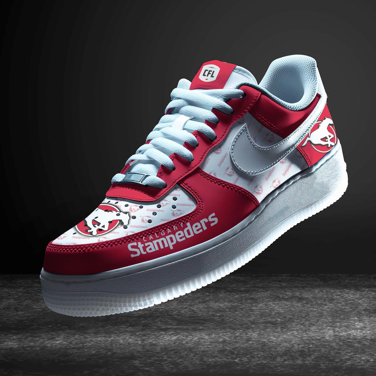 Ideafootwear Calgary Stampeders Air Low-Top Sneakers Shoes For Men And Women 2