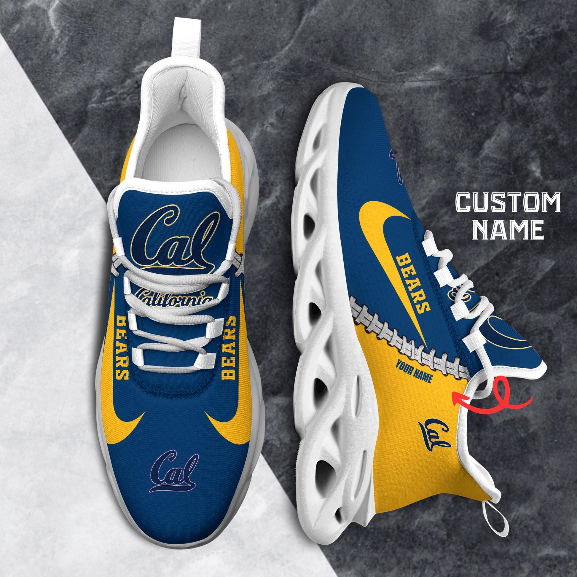 Ideafootwear California Golden Bears Max Soul Shoes Sneakers For Men And Women 1