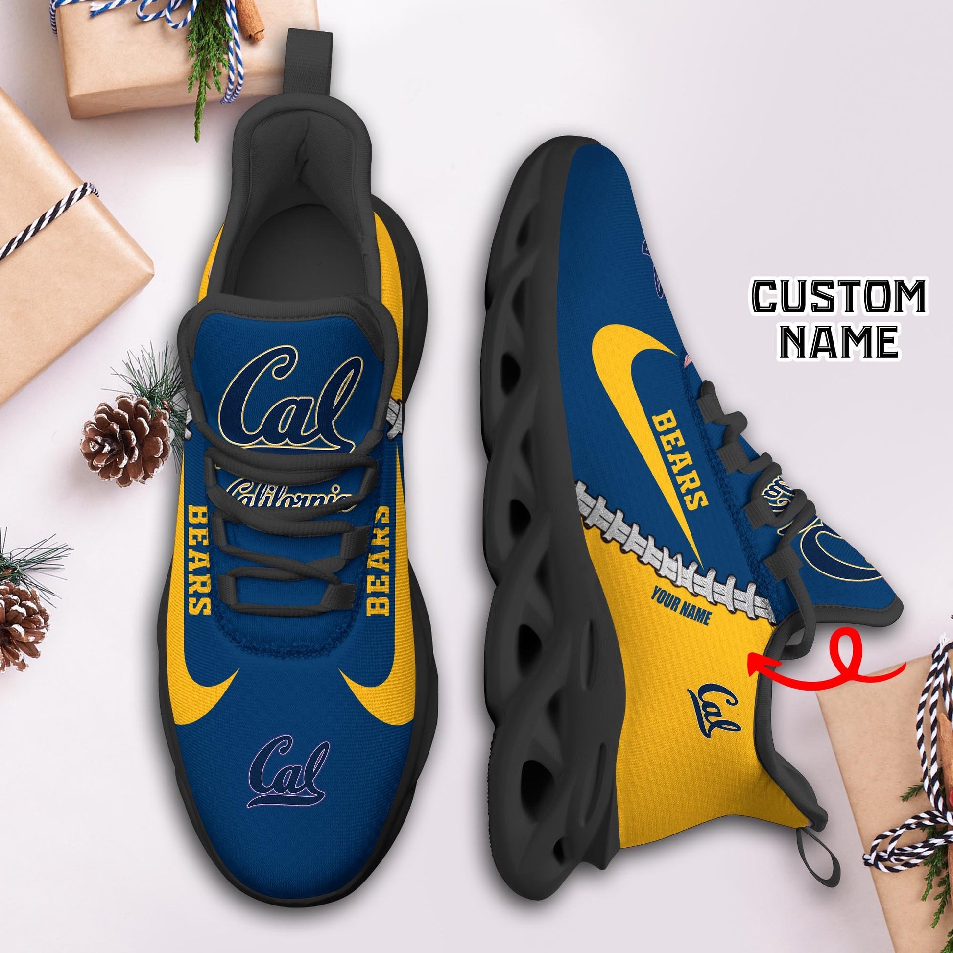 Ideafootwear California Golden Bears Max Soul Shoes Sneakers For Men And Women 1