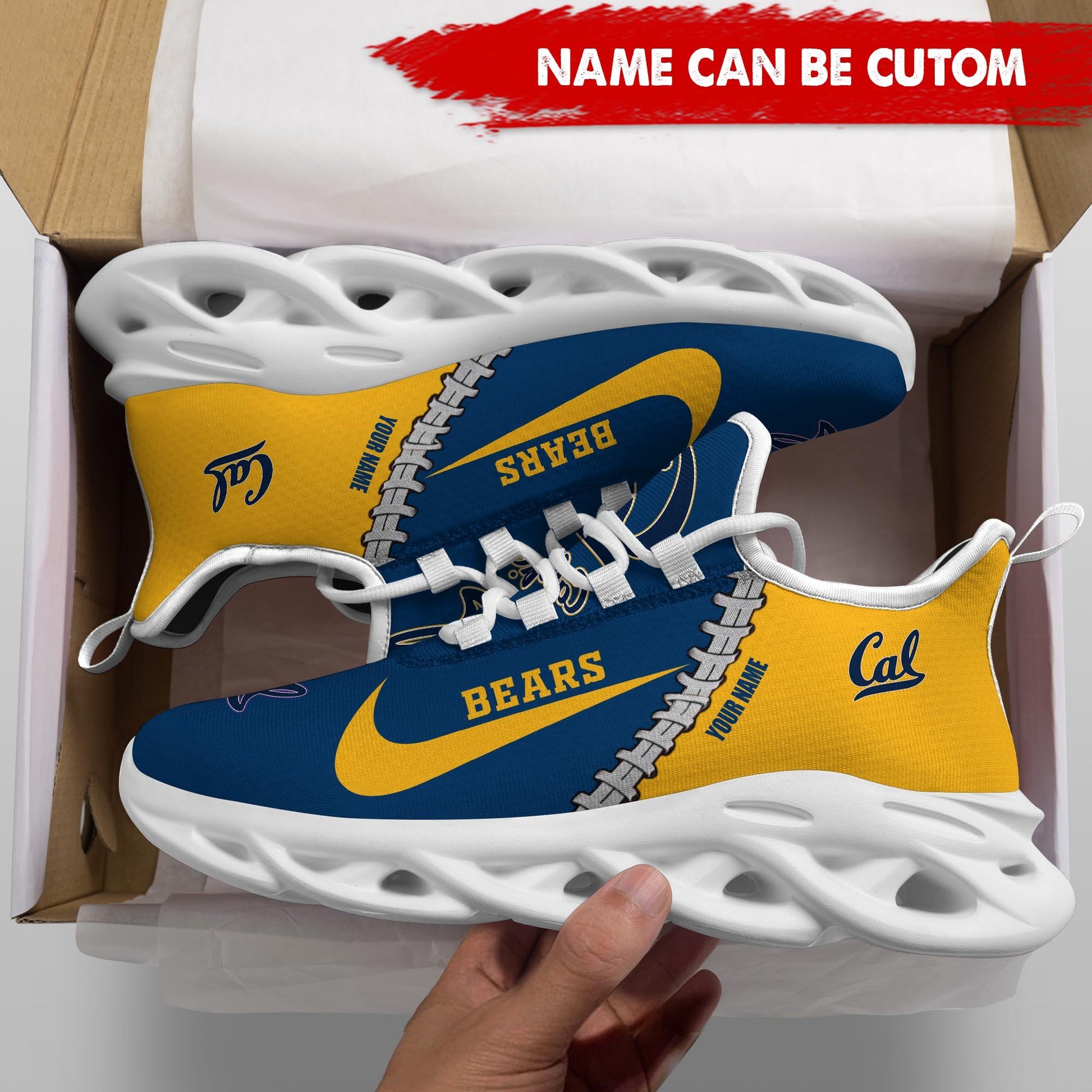 Ideafootwear California Golden Bears Max Soul Shoes Sneakers For Men And Women 1