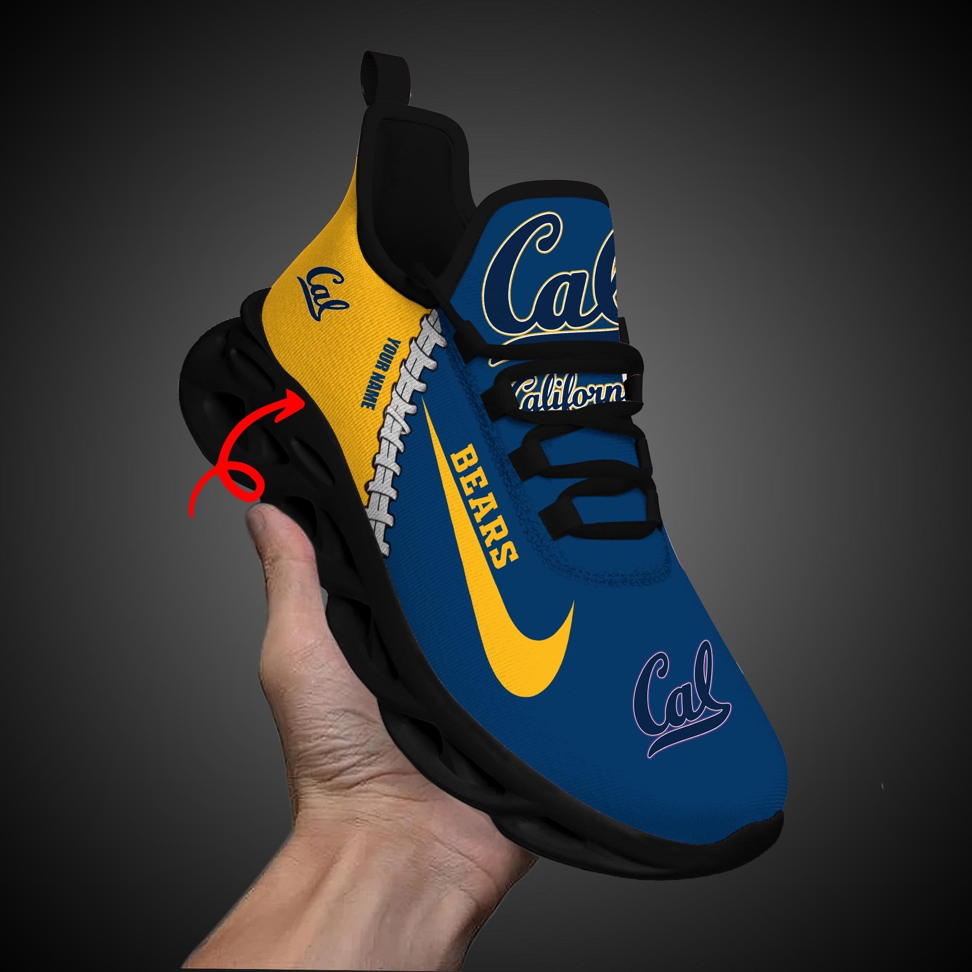 Ideafootwear California Golden Bears Max Soul Shoes Sneakers For Men And Women 1