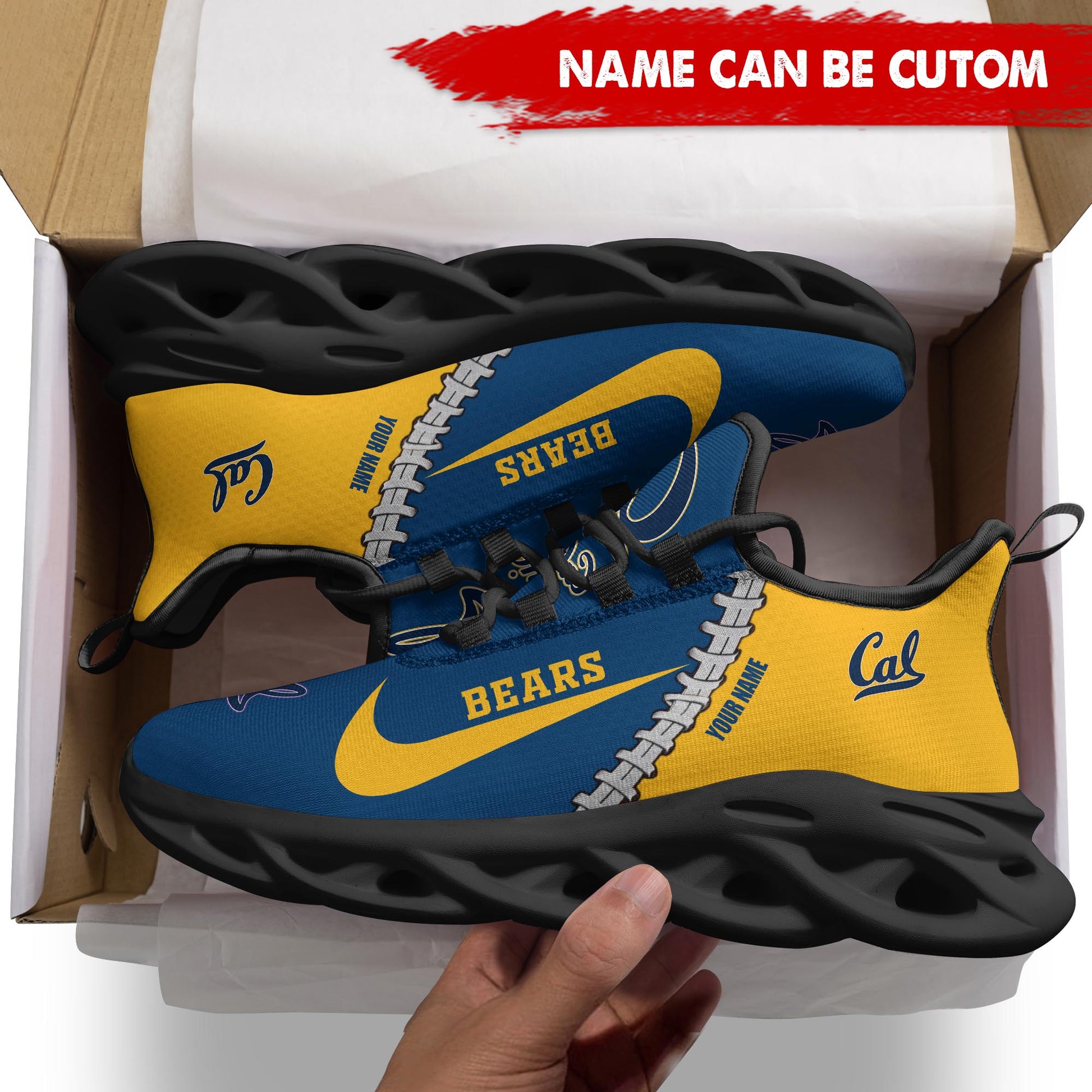 Ideafootwear California Golden Bears Max Soul Shoes Sneakers For Men And Women 1