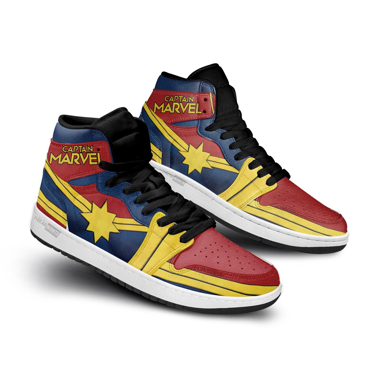 Ideafootwear Captain Marvel AJ1 High Sneakers Shoes For Men And Women 1