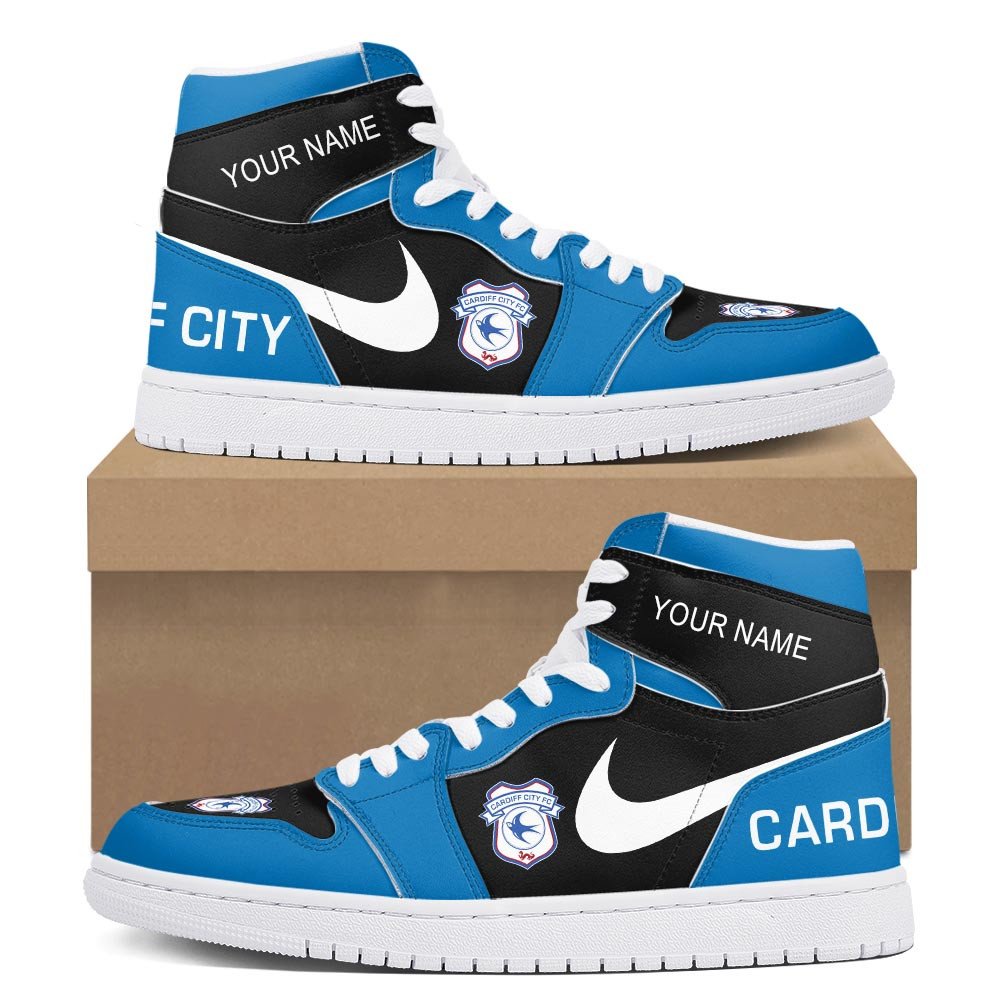 Ideafootwear Cardiff City AJ1 High Sneakers Shoes For Men And Women 1