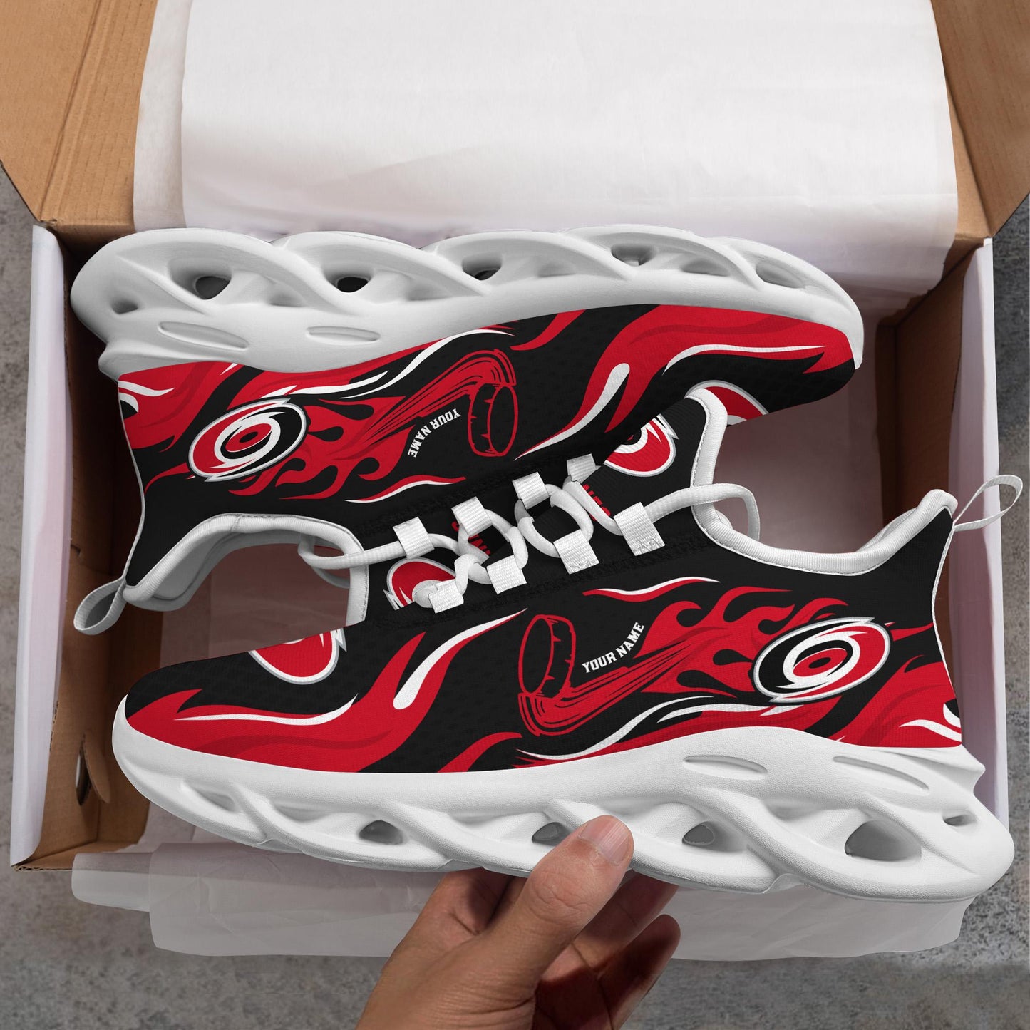 Ideafootwear Carolina Hurricanes Max Soul Shoes Sneakers For Men And Women 3