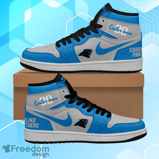 Ideafootwear Carolina Panthers AJ1 High Sneakers Shoes For Men And Women 2