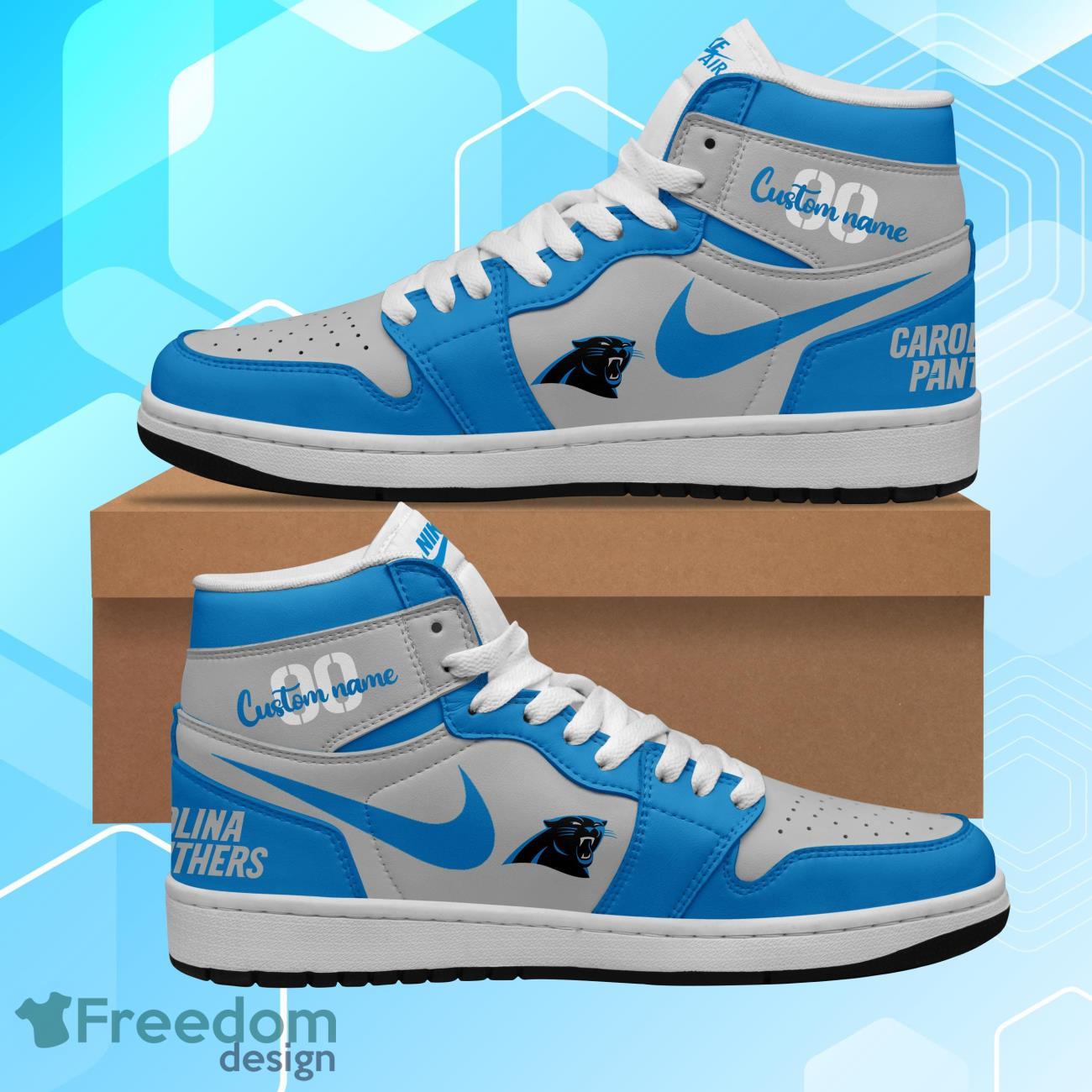Ideafootwear Carolina Panthers AJ1 High Sneakers Shoes For Men And Women 1