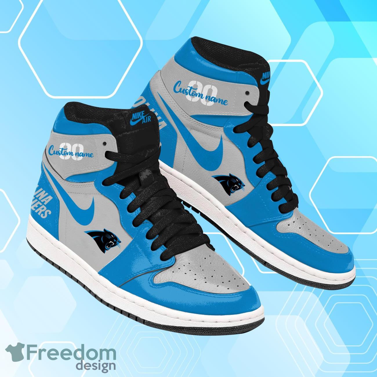 Ideafootwear Carolina Panthers AJ1 High Sneakers Shoes For Men And Women 2