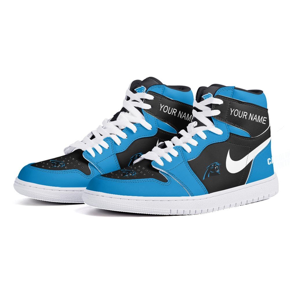 Ideafootwear Carolina Panthers AJ1 High Sneakers Shoes For Men And Women 7