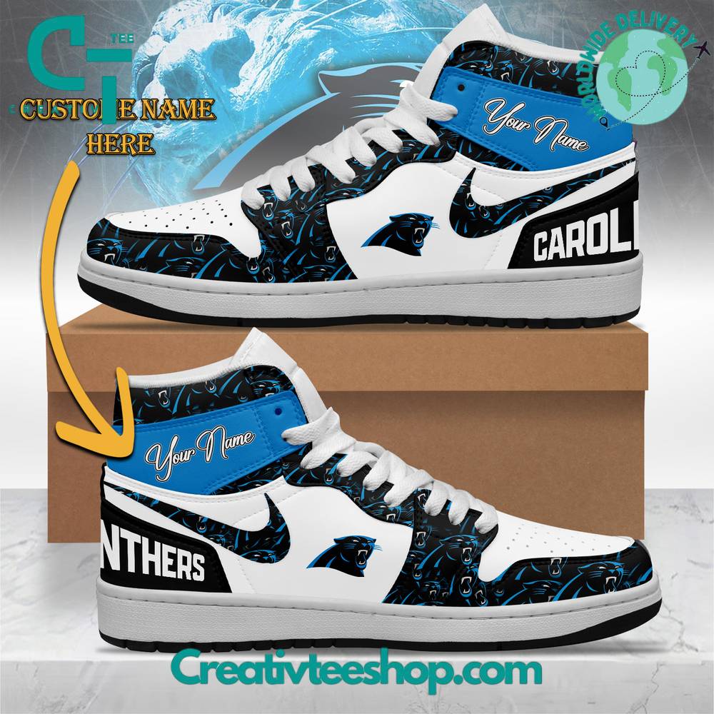 Ideafootwear Carolina Panthers AJ1 High Sneakers Shoes For Men And Women 5