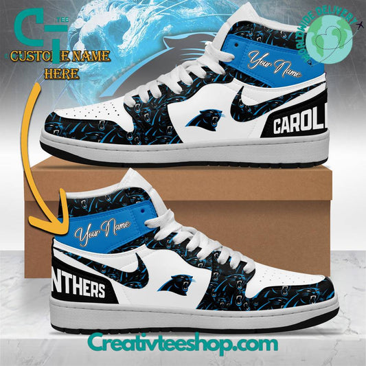 Ideafootwear Carolina Panthers AJ1 High Sneakers Shoes For Men And Women 5