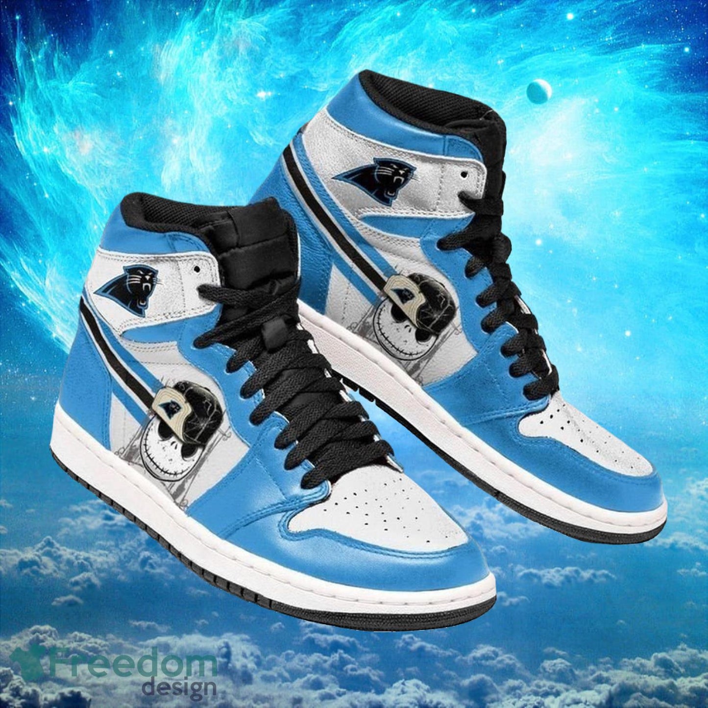Ideafootwear Carolina Panthers AJ1 High Sneakers Shoes For Men And Women 8